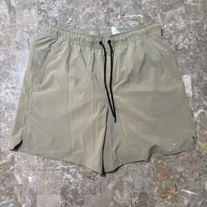 Nike Woven Shorts Mens Large Tan Versatile Lined Dri Fit Unlimited DV9334